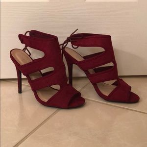 Deep red sexy night out shoes!